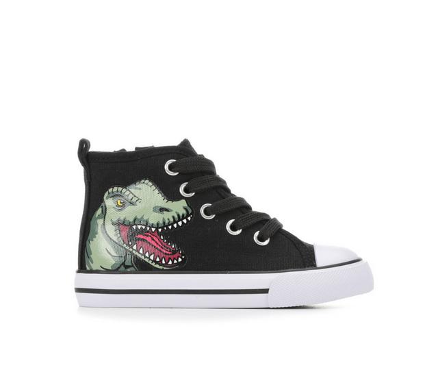 Boys' Natural Steps Toddler Jagger High-Top Sneakers in Black Dino color