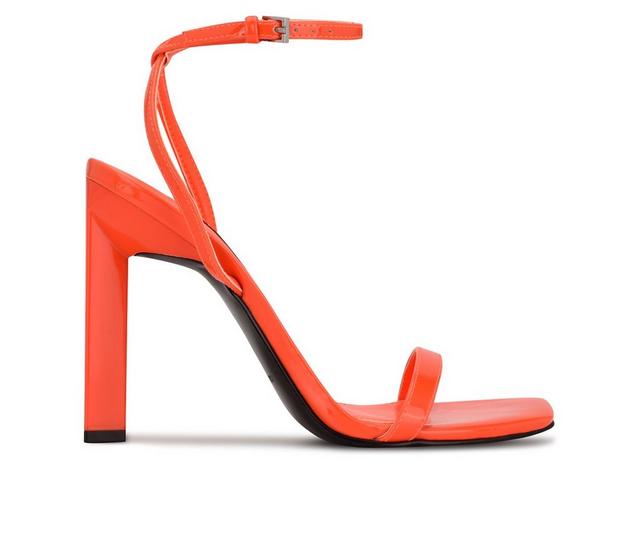 Women's Nine West Hotz Dress Sandals in Neon Orange color