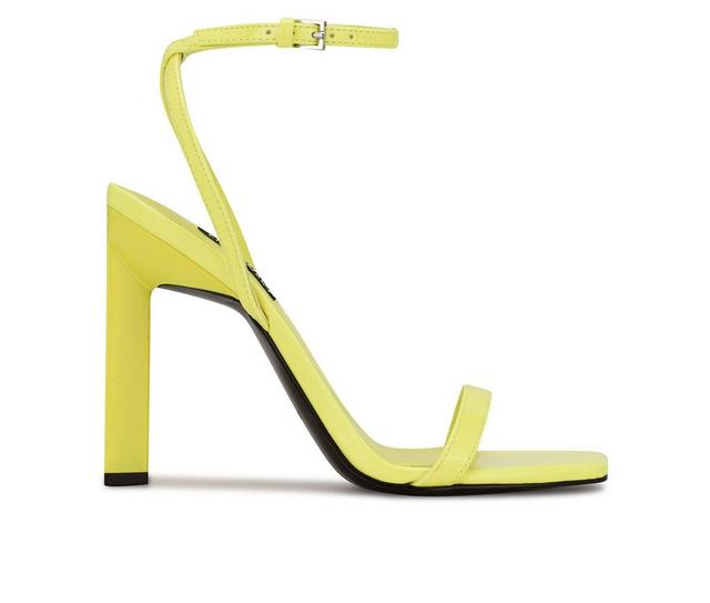 Women's Nine West Hotz Dress Sandals in Neon Yellow color