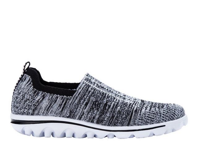 Women's Propet TravelActive Stretch Sneakers in Black/Grey color