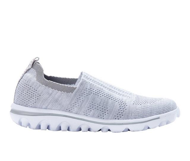 Women's Propet TravelActive Stretch Sneakers in Grey color