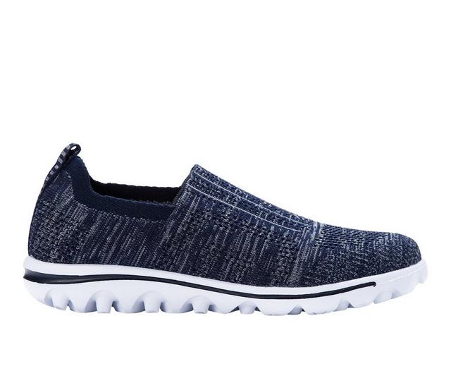 Women's Propet TravelActive Stretch Sneakers in Navy color