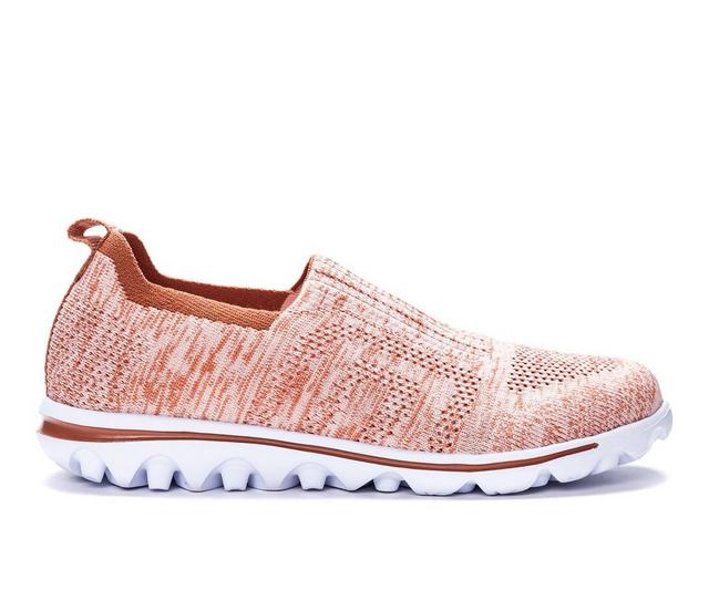 Women's Propet TravelActive Stretch Sneakers in Rose color