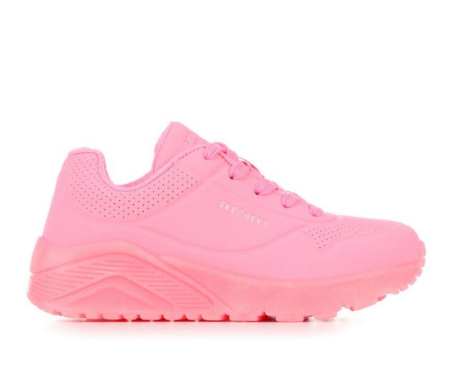 Girls' Skechers Street Little Kid & Big Kid Uno Ice Wedge Sneakers in Neon Pink color