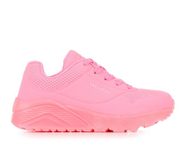 Girls' Skechers Street Little Kid & Big Kid Uno Ice Wedge Sneakers in Neon Pink color