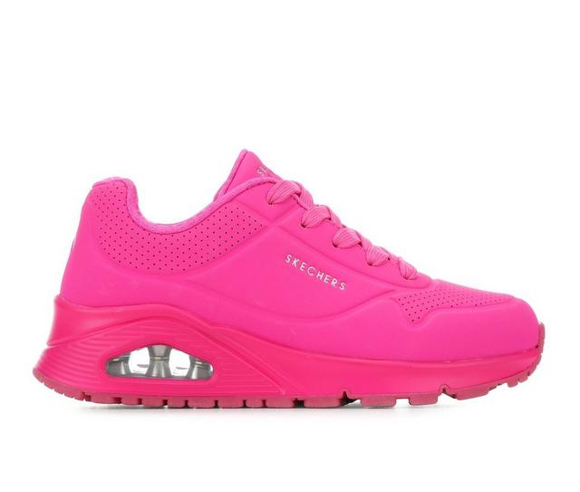 Girls' Skechers Street Little Kid & Big Kid Uno Gen 1 Wedge Sneakers in Hot Pink color