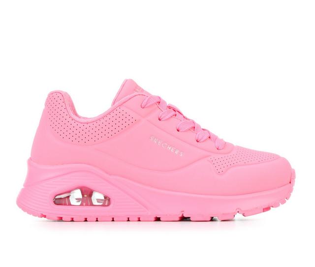 Girls' Skechers Street Little Kid & Big Kid Uno Gen 1 Wedge Sneakers in Neon Pink color