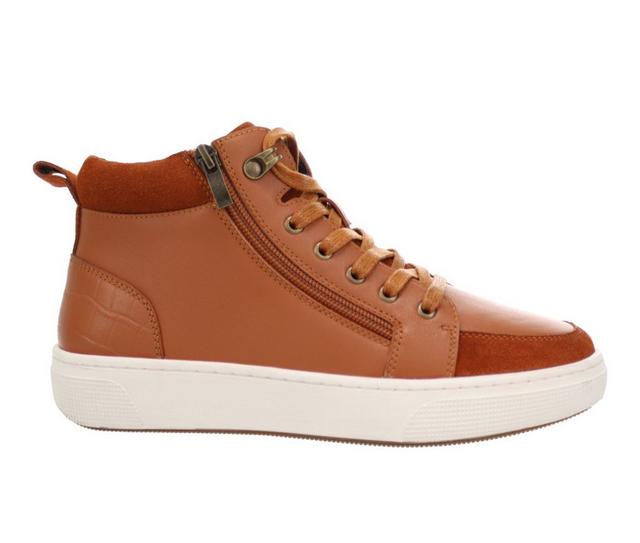 Women's Propet Kasia High-Top Sneakers in Tan color