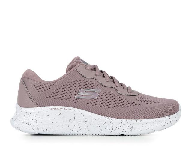 Women's Skechers Skech Lite Pro Walking Shoes in Mauve/White color