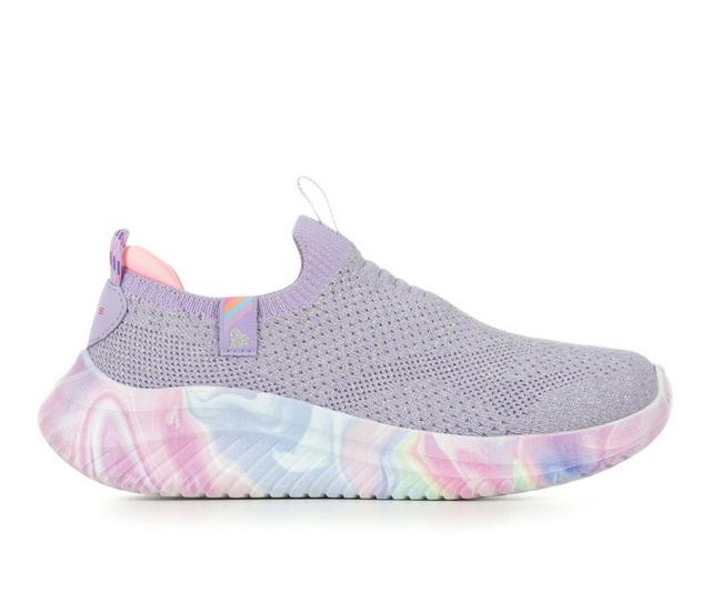 Girls' Skechers Little Kid & Big Kid Ultra Flex 3.0 Cooltastic Slip-On Sneakers in Lavender/Multi color
