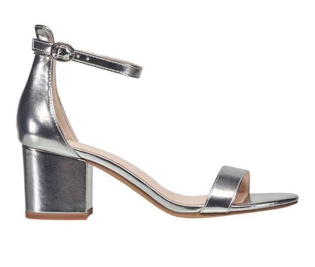 Women's H Halston Practical Dress Sandals in Silver color