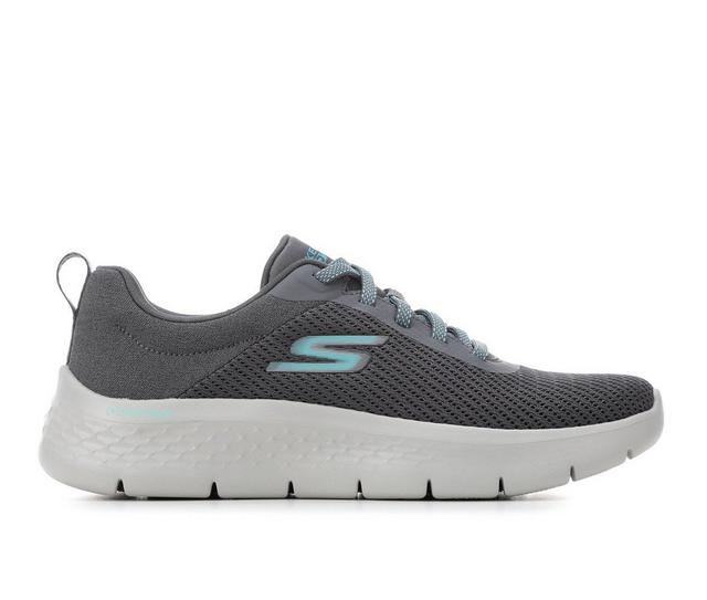 Women's Skechers Go GO WALK 124952 Flex Walking Shoes in Grey/Turq color