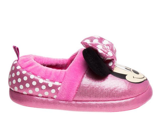 Disney Toddler & Little Kid Minnie Bownots & Dots Slipper in Pink color