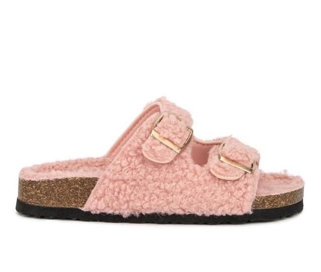 Girls' Olivia Miller Little Kid & Big Kid Hailey Footbed Sandals in Blush color
