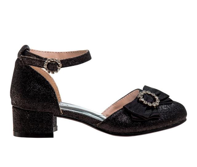 Girls' Badgley Mischka Little Kid & Big Kid Elizabeth Dress Shoes in Black Glitter color