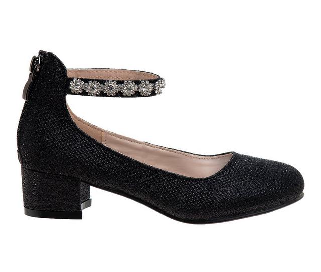 Girls' Badgley Mischka Little Kid & Big Kid Ophelia Dress Shoes in Black Glitter color