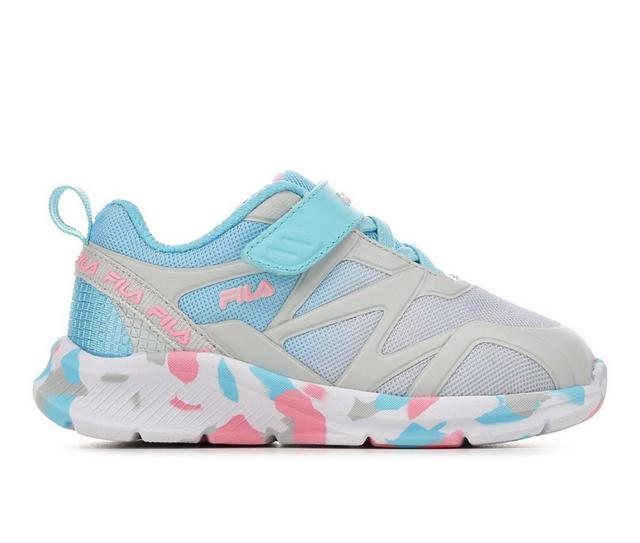Kids' Fila Toddler Galaxia 5 Mashup Running Shoes in Grey/Blue/Pink color