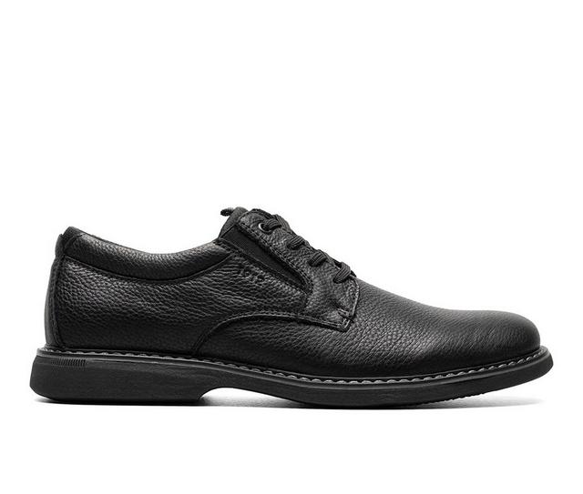 Men's Nunn Bush Otto Plain Toe Oxfords in Black color