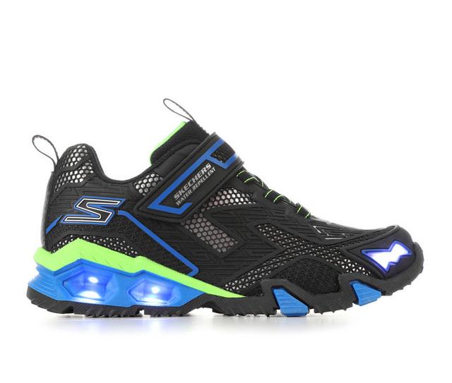 Boys' Skechers Hydro Lights 10.5-5 Light-Up Shoes in Blk/Blue/Lime color