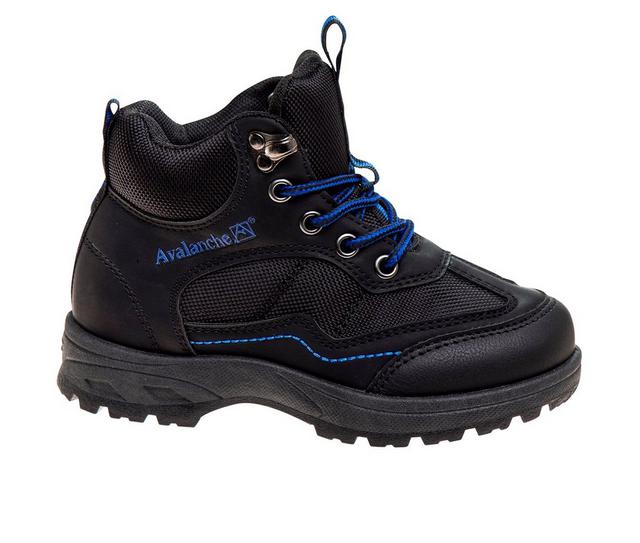Boys' Avalanche Little Kid & Big Kid Alps Hiking Boots in Black/Blue color