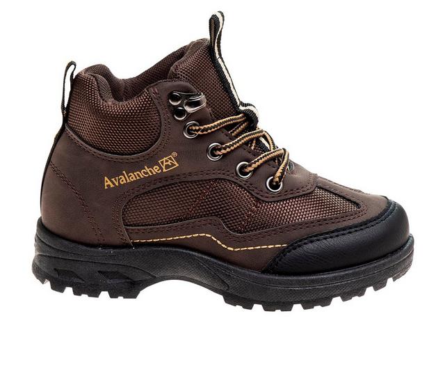 Boys' Avalanche Little Kid & Big Kid Alps Hiking Boots in Brown/Tan color