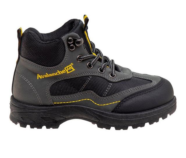 Boys' Avalanche Little Kid & Big Kid Alps Hiking Boots in Grey/Yellow color