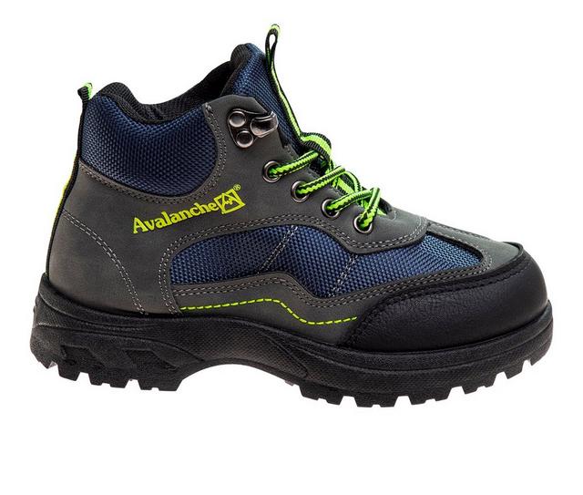 Boys' Avalanche Little Kid & Big Kid Alps Hiking Boots in Navy/Grey color
