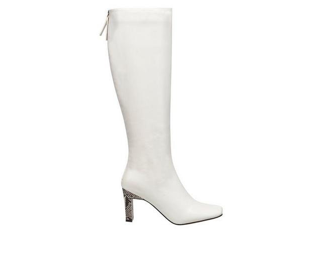 Women's French Connection Liv Knee High Boots in Winter White color