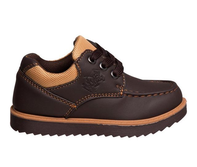 Boys' Beverly Hills Polo Club Toddler Boston Oxfords in Brown color