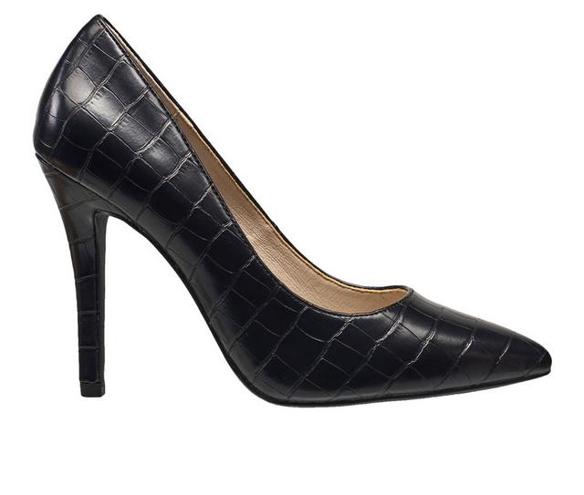 Women's French Connection Sierra Pumps in Black Croco color