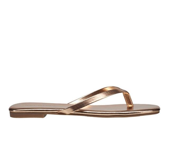 Women's French Connection Morgan Flip-Flops in Rose Gold color