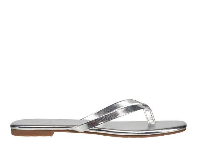 Women's French Connection Morgan Flip-Flops in Silver color