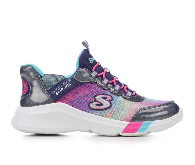 Girls' Skechers Little Kid & Big Kid Dreamy Lites Slip-ins Running Shoes in Navy/Multi color