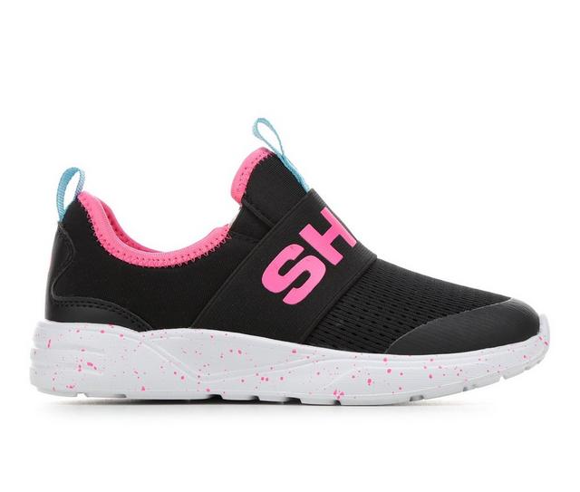 Girls' Shaq Little Kid & Big Kid Verse Slip-On Running Shoes in Blk/Pink/Aqua color