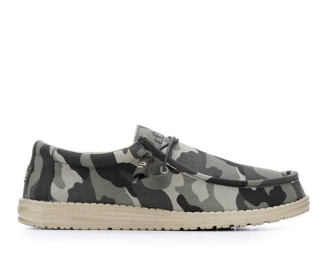 Men's HEYDUDE Wally Canvas-M Casual Shoes in Camo color