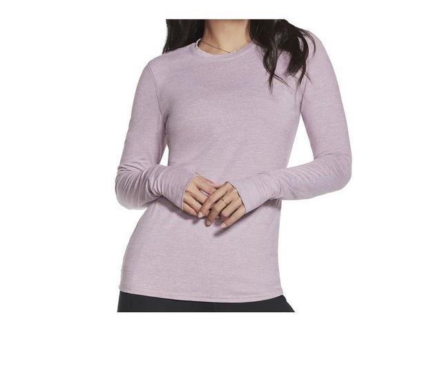Skechers Go Apparel Go Flow Long Sleeve Top in Orchid Hush color