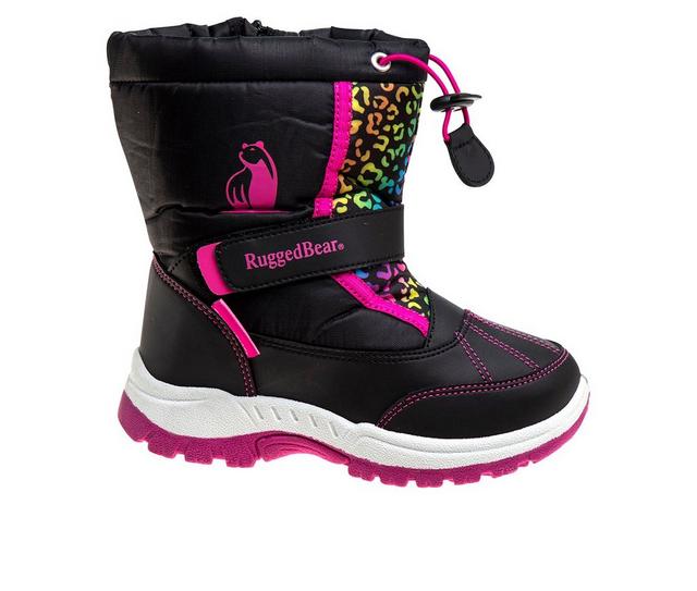 Girls' Rugged Bear Toddler & Little Kid Amanda Snow Boots in Black Multi color