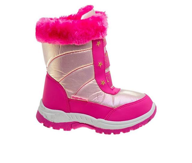 Girls' Rugged Bear Little Kid & Big Kid Shooting Stars Snow Boots in Fuchsia color