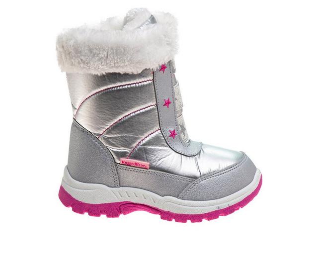 Girls' Rugged Bear Little Kid & Big Kid Shooting Stars Snow Boots in Silver color