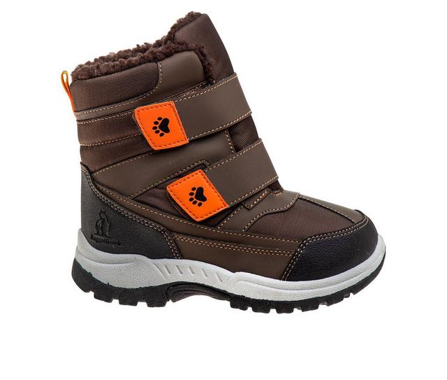 Boys' Rugged Bear Toddler & Little Kid Vancouver Snow Boots in Brown/Orange color