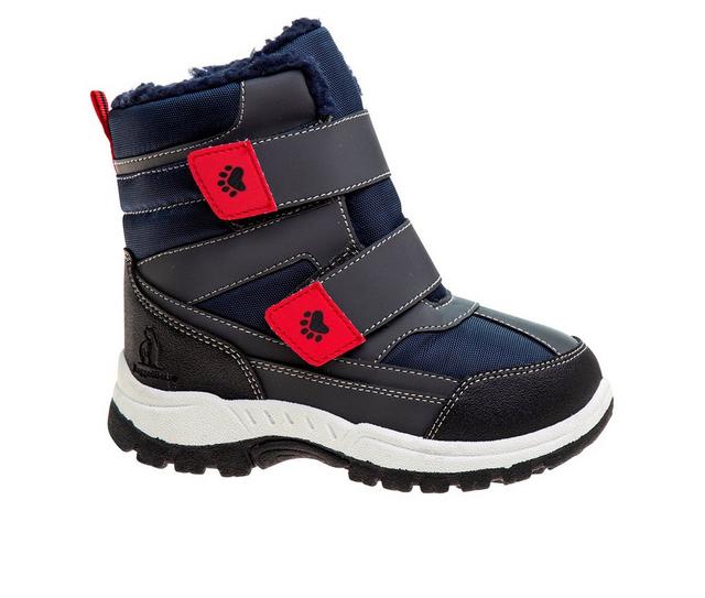 Boys' Rugged Bear Toddler & Little Kid Vancouver Snow Boots in Navy/Red color