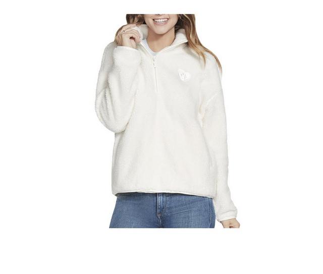 Bobs Apparel Cuddle 1/4 Zip Pullover Hoodie in Offwhite color
