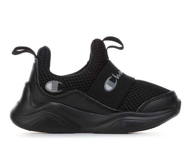 Boys' Champion Toddler Legend Lo Slip-On Running Shoes in Black/Black color