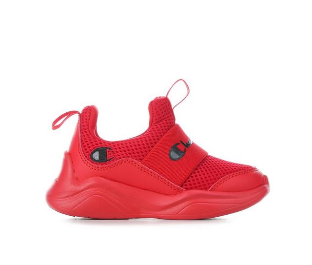 Boys' Champion Toddler Legend Lo Slip-On Running Shoes in Red/Red color