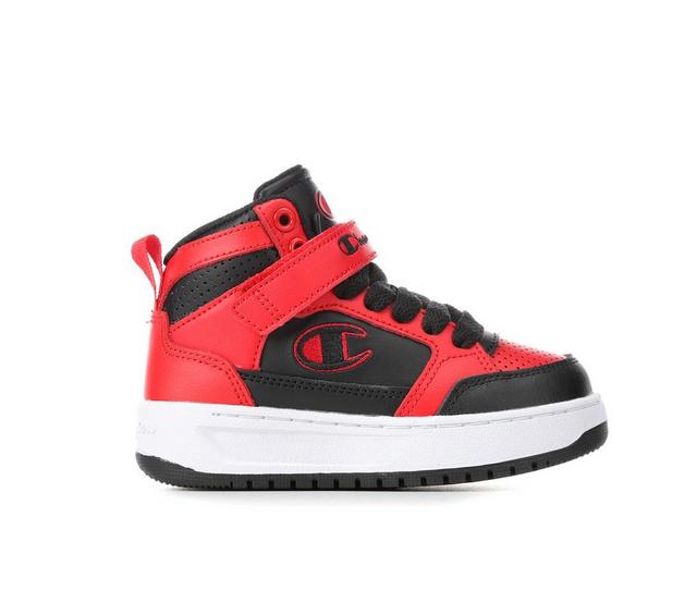 Boys' Champion Toddler Drome Power High-Top Sneakers in Blk/Wht/Red color