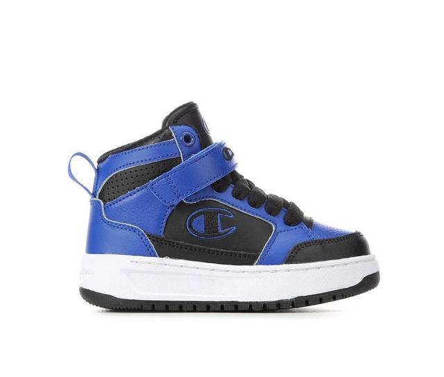 Boys' Champion Toddler Drome Power High-Top Sneakers in Blue/Blk/Wht color