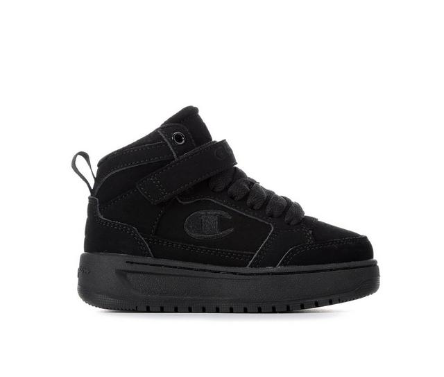 Boys' Champion Toddler Drome Power High-Top Sneakers in Blk/Blk/Nubuck color