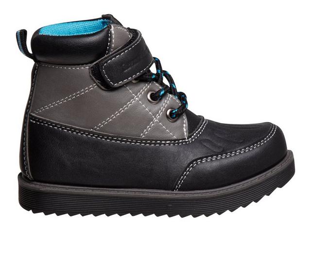 Boys' Beverly Hills Polo Club Toddler Exeter Boots in Black/Blue color