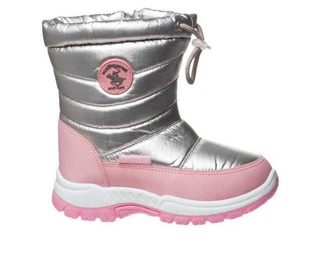 Girls' Beverly Hills Polo Club Little Kid & Big Kid Lucille Winter Boots in Silver/Pink color