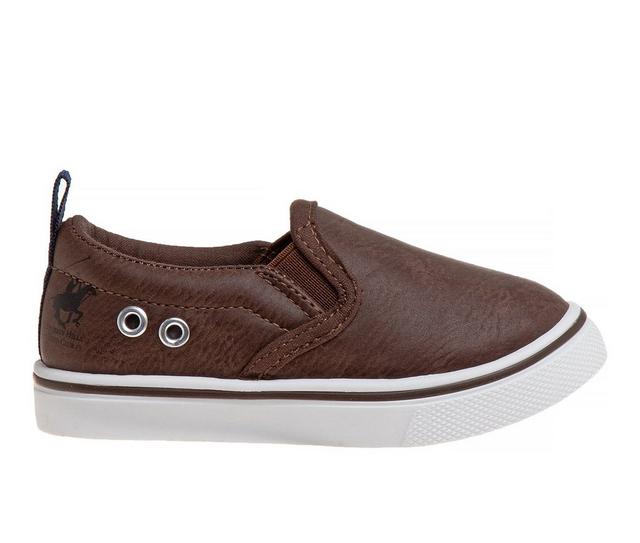 Boys' Beverly Hills Polo Club Toddler & Little Kid California Sneakers in Brown color